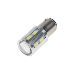 LED BA15D bílá, 12SMD 5630 + 3W LED 10-30V 95c-ba15d-3