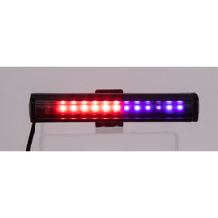 Gumové výstražné LED světlo vnější, modro-červené, 12V, 150mm kf016-15br