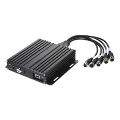 Černá skříňka pro záznam obrazu až 1080P ze 4 kamer, 1x slot SD, GPS dvrb41c-10