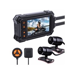 Motocyklová DUAL FULL HD kamera, 3" LCD, IP67 s GPS dvrb07m