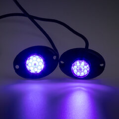 2x PROFI výstražné LED světlo vnější modré, 12-24V, ECE R10 kf315-2B