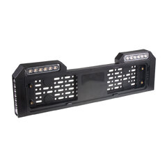 4x PREDATOR 6x4W LED pod SPZ, 12-24V, prohnutové, oranžové, ECE R65 brRZ03A