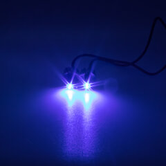 LED stroboskop modrý 2x3W, 12-24V