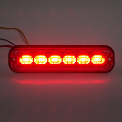 PREDATOR 6x4W LED, 12-24V, červený, ECE R10 br006R