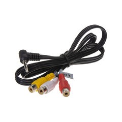RCA audio/video kabel, 0,8m s prodlouženým Jack 3,5mm konektorem 80344