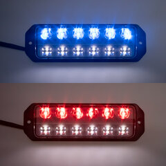 LED světlo nástěnné s výstražným světlem červeno modré, ECE R65 wl-B050RB