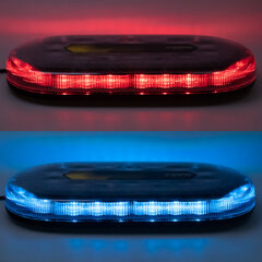 Mini LED rampa, modro-červená, 12-24V, ECE R65, magnet sre2-865dualBR