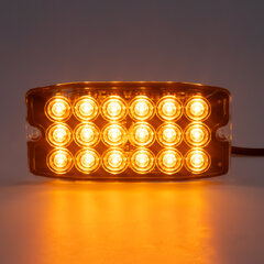 SLIM výstražné LED světlo vnější, oranžové, 18 LED, 12-24V, ECE R65 CH-018A