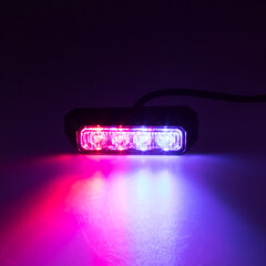 PREDATOR 4x3W LED, 12-24V, modro-červený, ECE R10 kf004e3wblre
