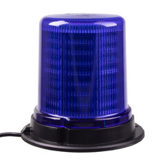 LED maják, 12-24V, 128x1,5W modrý, pevná montáž, ECE R65 wl184fixblu