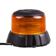 Robustní oranžový LED maják, černý hliník, 48W, ECE R65 wl403fix
