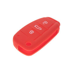 Silikonový obal pro klíč Audi 3-tlačítkový, červený 481au106red