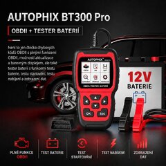 Tester akumulátorů/univerzální autodiagnostika Autophix BT300PRO 35801obd