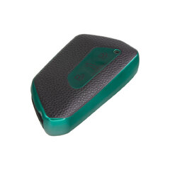 TPU obal pro klíč Škoda, VW, Seat, zelený-kůže 484VW127LG