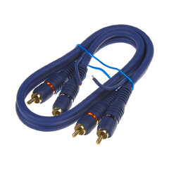 x BLUE MID CINCH kabel 0,5m