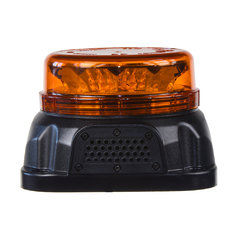 LED maják, 12-24V, 12x3W oranžové barvy s integrovanou zvukovou signalizací, fix kf90