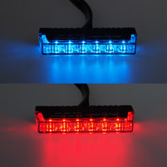 PROFI SLIM výstražné LED světlo vnější, do mřížky, červeno-modrý, 12-24V, ECE R10 911-NR7RB