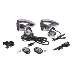 Zvukový systém na motocykl, skútr, ATV s USB, BT, 2 x dálkové ovládání, barva chrom rsm102ch