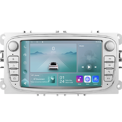 HIZPO 09FOCUS7001 Autorádio 7“ Android 13 Ford Focus, Mondeo, S-Max, Galaxy, Kuga Barva rámečku: Stříbrná, Model: P209FOCUS7001 (2+32GB) CHRP209FOCUS7001SCP