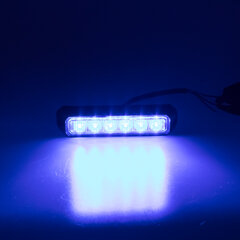 PREDATOR 6x3W LED, 12-24V, modrý, ECE R10 kf006e3wblu
