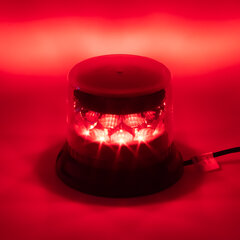 PROFI LED maják 12-24V 24x3W červený čirý 133x110mm, ECE R10 911-c24fredcl
