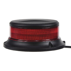 LED maják, 12-24V, 18x1W červený, magnet ECE R10