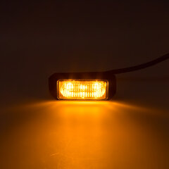 SLIM výstražné LED světlo vnější, oranžové, 12-24V, ECE R65