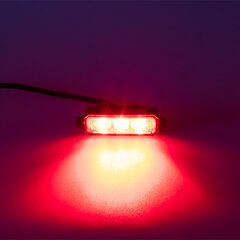 MINI PREDATOR 3x1W LED, 12-24V, červený, ECE R10 kf003hdred