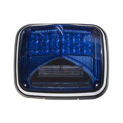 Výstražné LED světlo obdélníkové s přísvitem, 12-24V, modré, ECE R65 kf026blu