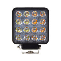 LED světlo čtvercové bílé/oranžové, 16x3W, 110x110mm, ECE R10 wl-440wo