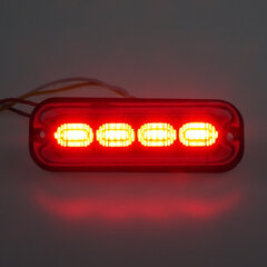 PREDATOR 4x4W LED, 12-24V, červený, ECE R10 br004R