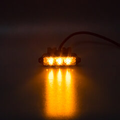 MINI PREDATOR 3x1W LED, 12-24V, oranžový, ECE R10 kf003hd