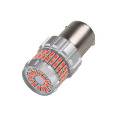 LED BA15s červená, 12V, 60LED/3014SMD, 360° 951016red