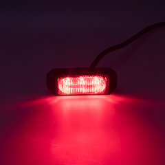 SLIM výstražné LED světlo vnější, červené, 12-24V, ECE R10