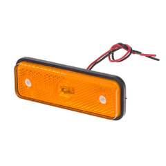Boční obrysové LED světlo, 12-24V, oranžové, obdélník, ECE R91 kf661eora