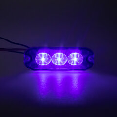 PROFI SLIM výstražné LED světlo vnější, modré, 12-24V, ECE R10 CH-073blu