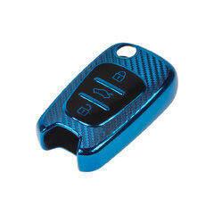 TPU obal pro klíč Hyundai/Kia, carbon modrý 484hy102cb