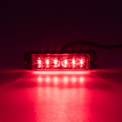 LINEAR LED 6x5W LED, 12-24V, červený, ECE R10 kf703red