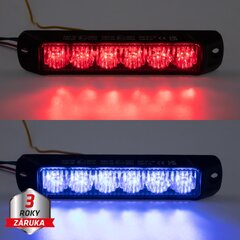 PROFI výstražné LED světlo vnější, červeno-modré, 12-24V, ECE R65 CH-060RB