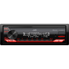 JVC autorádio bez mechaniky/Bluetooth/USB/AUX/červená barva podsvícení/odním.panel KD-X282BT