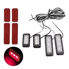LED osvětlení vnitřní ambientní červené, 12V, 4x světlo 95R02