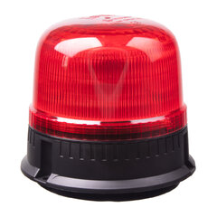 LED maják, 12-24V, 24xLED červený, magnet, ECE R65 wl825red