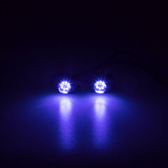 x LED stroboskop modrý 8x3W, 12-24V kf708blu