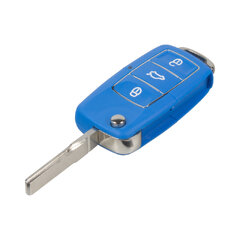 Náhr. obal klíče pro Škoda, VW, Seat, 3-tlačítkový, modrý 48vw105blu