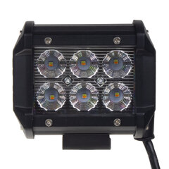 LED světlo obdélníkové bílé/oranžový predátor 6x3W, 99x80x65mm wl-822wo