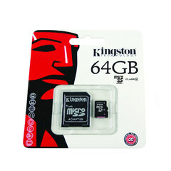 SD CARD 64GB Kingston Mikro SD s adaptérem SD CARD 64GB