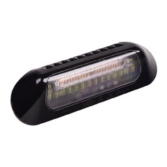 LED světlo nástěnné s výstražným světlem, černé, 35W, ECE R65 wl-B035
