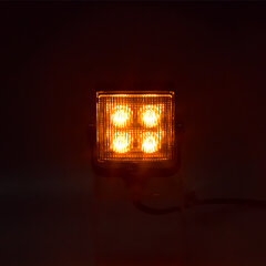 Výstražné LED světlo vnější, oranžové, 12-24V, ECE R65 kf718