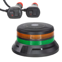 LED maják, 12-24V, 48xLED zelený/oranžový, magnet, ECE R65 wl833go LED maják, 12-24V, 48xLED zelený/oranžový, magnet, ECE R65 wl833go