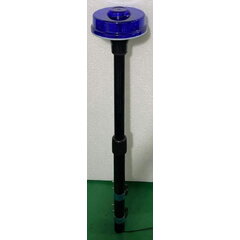 LED maják, 12V, 6 x 1W modrý s teleskopickou tyčí na motocykl